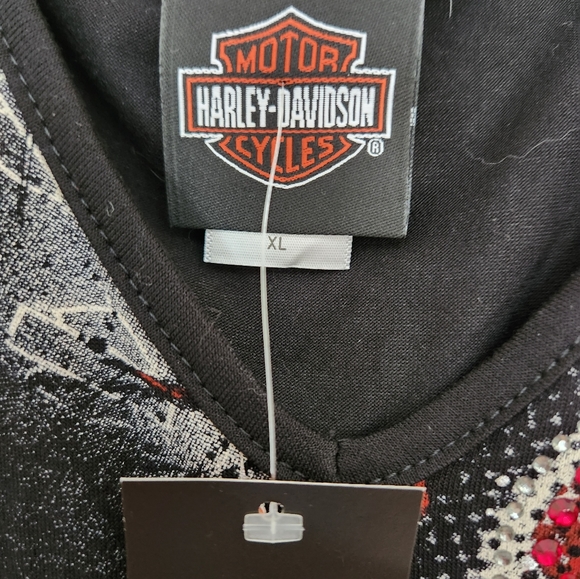 Genuine Harley Davidson Rhinestone top - Picture 3 of 3